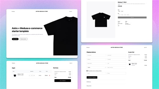 Astro Medusa Storefront | Astro