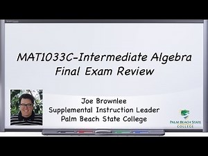 Question 47, MAT1033C Practice Final Exam