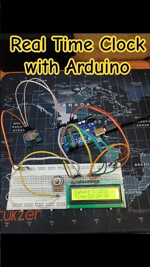 Arduino Real Time Clock with LCD | DS3231 Digital Clock Project #arduino #rtc #clock #electronic