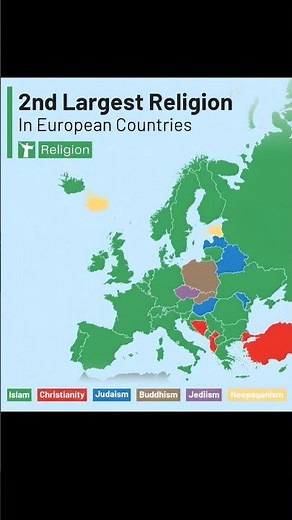 Second-Largest Religion in Europe 🇪🇺