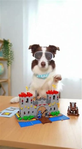 DOG BUILDS LEGOS????
