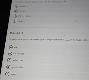 Hormonal or electrical signals are sent from the control center... | Filo