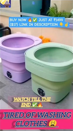 Super Handy Foldable Mini 🔥🤯 Washing Machine at just ₹1499. #shorts #review #miniwashingmachine