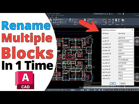 "Rename Multiple Blocks in 1 Time | AutoCAD LISP : Best CAD Tutorial"