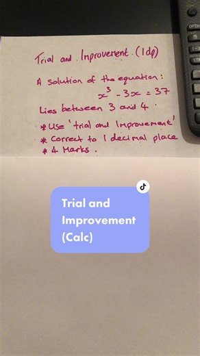 Trial and Improvement Method in WJEC GCSE Maths