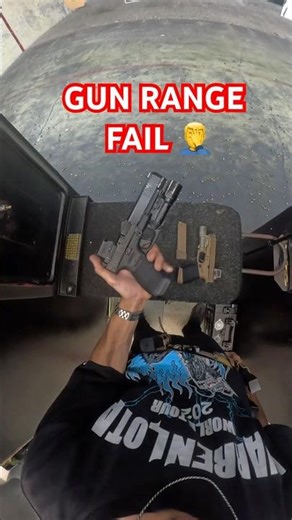 😳 CRAZY GUN RANGE FAIL 🤣 #gopro #pov #edc #airsoft #lol #malfunction #gunrange #glock #g34 #shorts