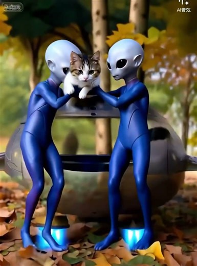 Cats met aliens 喵星人遇到了外星人 #cat #pets