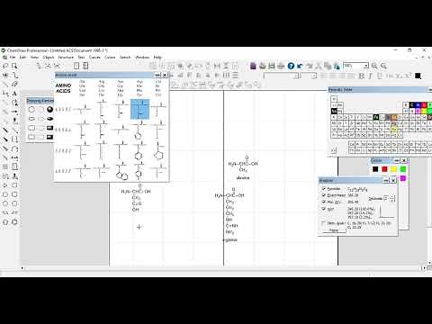 How to draw amino acids in Chemdraw | Amino acid in chemdraw