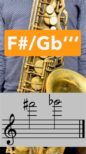 Sax Fingering F#/Gb (high) #saxophone #shorts