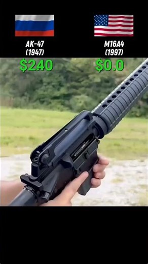 AK-47 vs M16A4 — Assault Rifle Cost Per Shot Comparison #military #feed #shorts #war #army