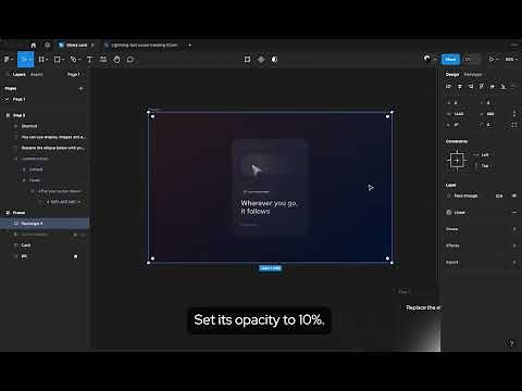 How to create an interactive glowing card effect in Figma