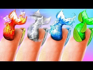 FOUR ELEMENT MERMAIDS IN REAL LIFE | Fire, Water, Earth and Air Girl by La La Life Gold