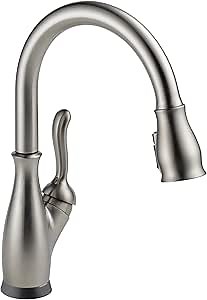 Delta 9178TLV-SP-DST Leland Kitchen Faucet, Touchless + Voice, SpotShield Stainless