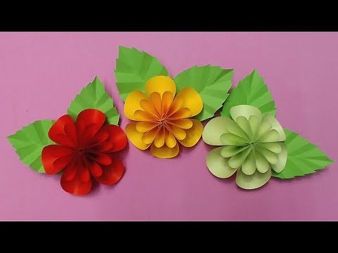 How to Make Flower with Color Paper | DIY Paper Flowers Making