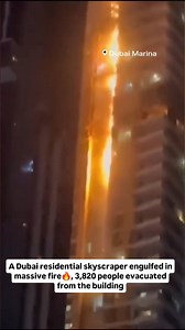 15K views · 172 reactions | A Dubai residential skyscraper engulfed...