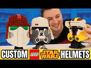 Lego Star Wars Helmets! Commander Bly, Commander Bacara & Galactic Marine | Star Wars Episode 1!