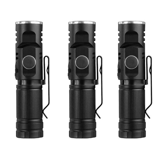 Reviews for Feit Electric 500 Lumens 3.8 in. Super Bright Pivot Head Rechargeable LED Flashlight with Magnetic Base and Clip (3-Pack) | Pg 1 - The Home Depot