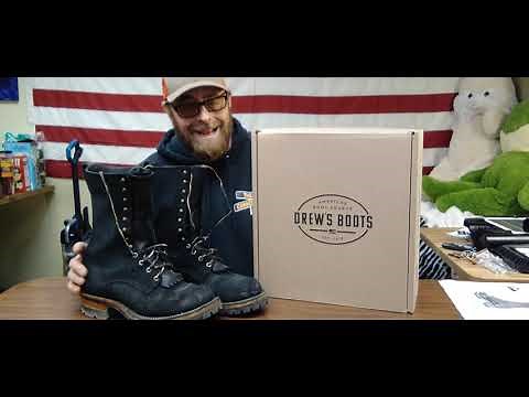Drews 10" Logger Boot. first week review, break in and sizing.