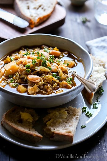 Hearty White Bean and Cabbage Soup with Potatoes | Vanilla And Bean