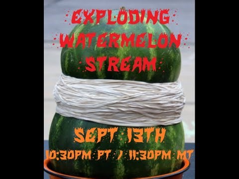 How many Rubber bands does it take to explode a watermelon? (Timelapse)