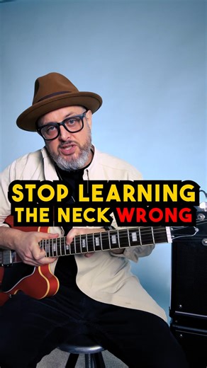 Memorize the Guitar Neck Using This Old Trick Don’t try to memorize the entire neck at once. That’s a trap. Start simple: Learn your open strings (E A D G B E — “Eddie Ate Dynamite, Good Bye Eddie”) Then use the 5th fret tuning method. Now you’ve got anchor points. From there, build outward. Suddenly you’re not guessing — you’re navigating. And once you know your notes? Chords, scales, blues licks… all unlock! Learn it logically. It changes everything. | Marty Schwartz