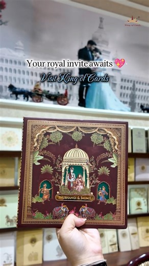King Of Cards - India’s Largest Wedding Card Store on Instagram: "They said go big or go home. We said, why not both ✨ Introducing wedding cards that don't just announce your wedding, they make a statement💖 SKU CODE - KRB09720 [Wedding card design, shadi card design, marriage invitation card, shadi card, wedding card printing, wedding invitation card design, sadi card design, wedding cards online] #trendingweddingcards #weddinginvitation #luxuryweddinginvitations #shadiinvitation #weddingcards"