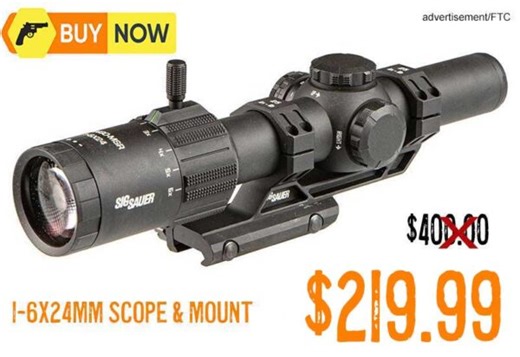 Sig Sauer Tango MSR LPVO 1-6X24mm Riflescope & Mount $219.99 45% OFF