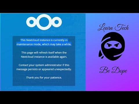 How To Fix NextCloud Error- Instance is currently in Maintenance Mode
