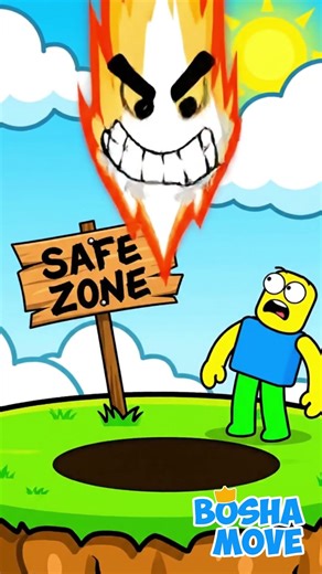 You found the "Safe Zone" in Natural Disaster Survival ☄️💀 #roblox