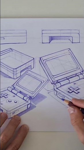 How to Draw Nintendo Game Boy Advance SP #shorts