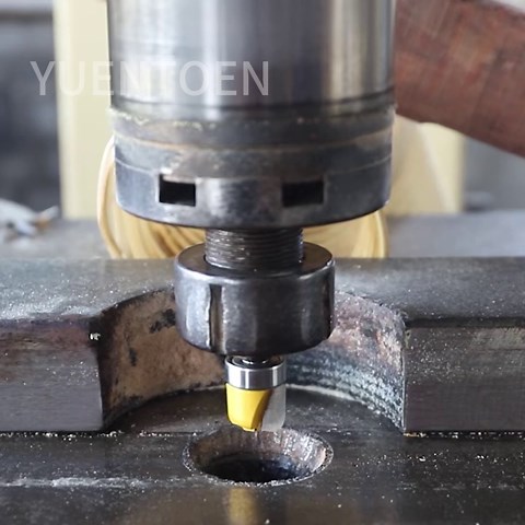 YUENTOEN 3Pcs 1/4 Inch Shank Bowl and Tray Template Router Bit with Ball Bearing, Dish Carving Router Bits, Carbide Juice Groove Round Nose Router Bit, Designed for Woodworkers