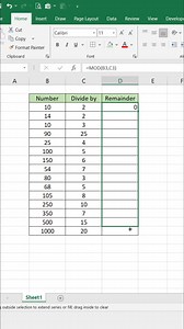 17K views · 82 reactions | MOD Function in Excel  #exceltips #exceltricks #exceltutorial #Excel | computernotion | Facebook