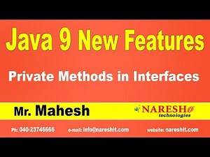 Java 9 New Features | Private Methods in Interfaces | Java 9 New Features with Examples | Mr.Mahesh