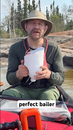 The perfect bailer for canoeing. Free, and comes with an advanced user tip!
