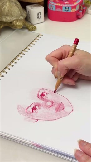 Red Pencil Sketch #art #drawing #artdaily
