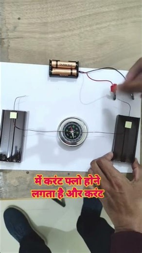 Magnetic Compass Deflection Experiment | Science Project #shorts #experiment #facts #yt #science