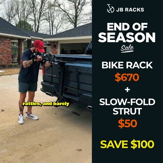 Need to transport 4-6 Bikes? Don't pay $800 You can also transform your garage with our Garage Stand: ✅Space-saving ✅Easy Bike Washing ✅Roll Out & Ride ✅Shed Stand Fits Any 2" Hitch Rack | JB Racks USA