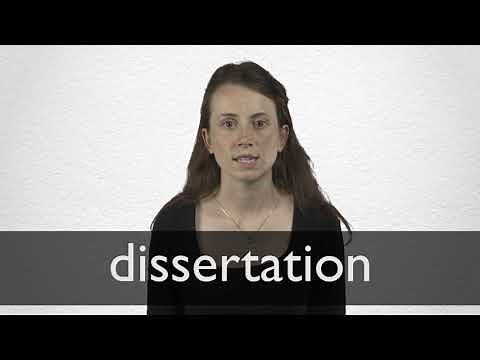 How to pronounce DISSERTATION in British English