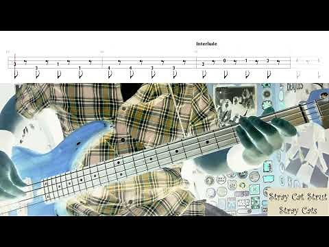Stray Cat Strut by Stray Cats - Bass Cover with Tabs Play-Along