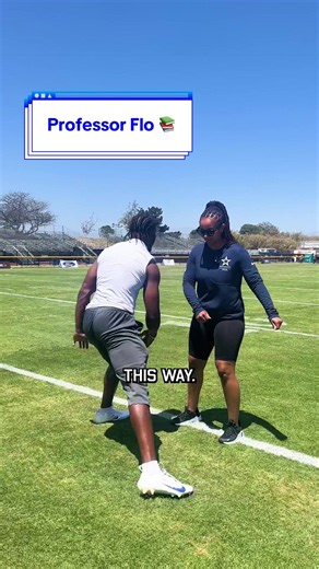 Professor Flo teaches WR technique in 40 seconds 📚 #DallasCowboys #RyanFlournoy #football #coaching #drills