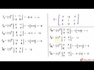 "Using matrices, solve the following system of linear equations: `3x-2y+3z=8`; `2x+y-z=1` ;