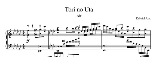 Tori no Uta Piano Sheet Music Guide