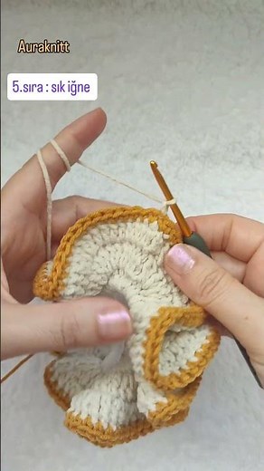 🧶 Örgü Toka Yapımı | Step-by-Step Knitted Hair Clip 🌸 #Shorts