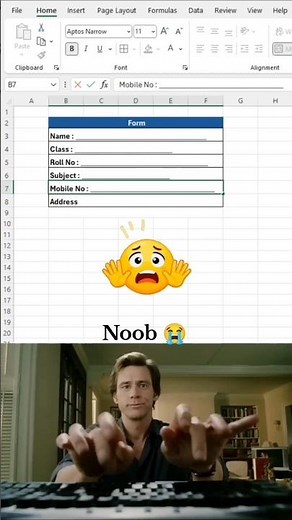 Create Form Understanding in excel 😱 #excel #exceltutorial #shortsfeed #tips #hacks #shorts