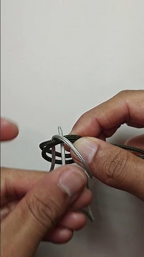 How to Tie Macrame Overhand Bend Knot | Fisherman's Knot #shortstutorial #diybracelet #diy #handmade