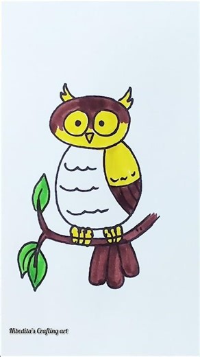 How to draw a owl easily step by step / Beautiful owl drawing tutorial #drawingtutorial #owl #draw