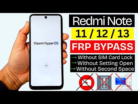 Redmi Note 11/12/13 HyperOS FRP Bypass Without PC | Xiaomi Google Account Unlock 2025 (No APK/Tools)