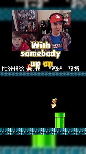 Super Mario CO-OP Lvl 1-2 Running on Top & Bottom!