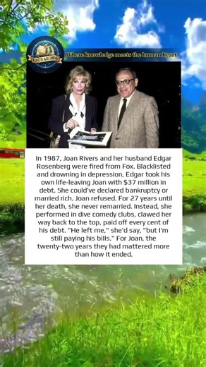 Joan Rivers worked hard to pay off her late husband's huge debt