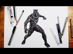 How to draw Black Panther [Marvel]